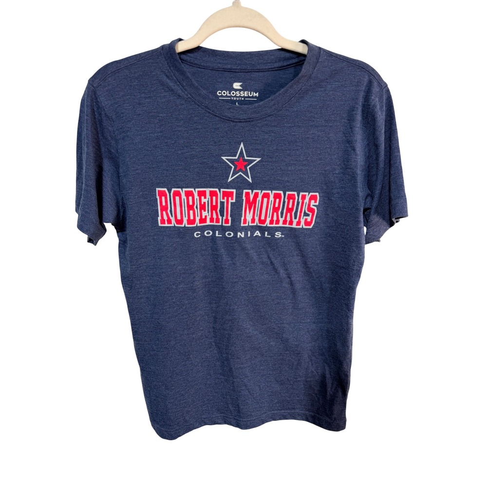 Colosseum T-Shirt Robert Morris Colonials NCAA Youth Large Navy Blue